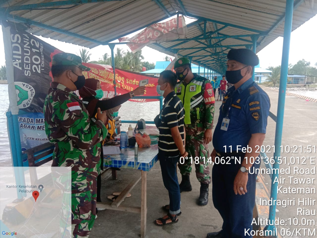 Personil Koramil 06/Kateman Rutin dan Gencar Laksanakan Gakplin di Pelabuhan