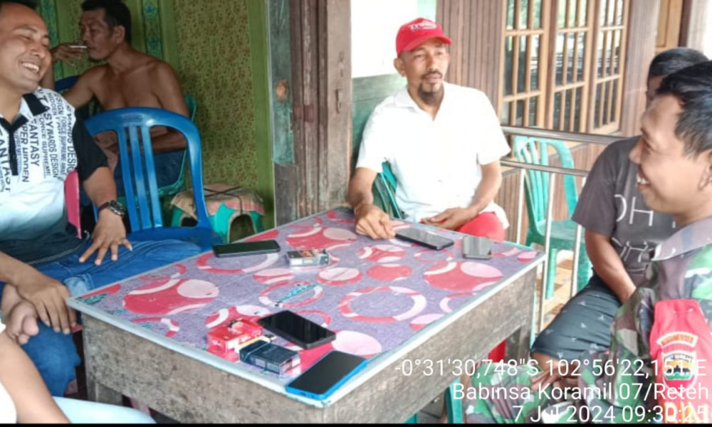 Koramil 07/Reteh Tingkatkan Komsos Di Binaan Guna Jalin Silaturahmi