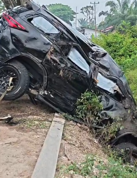 Polisi Selidiki Kecelakaan Mobil  Dinas Waka DPRD Bengkalis