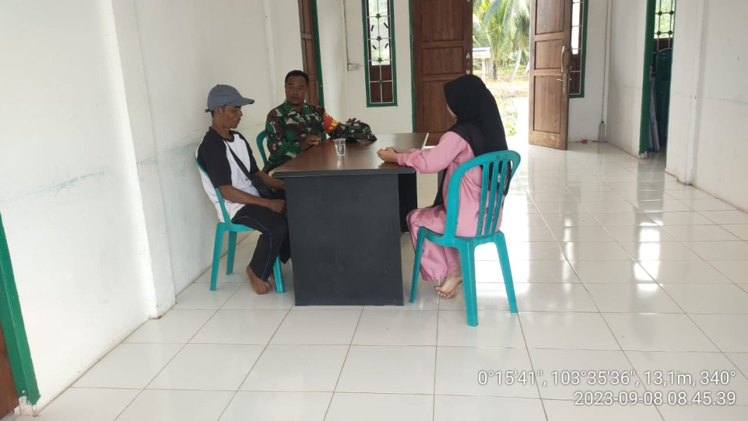 Pelaksanaan Komsos Babinsa Koramil 10/Pelangiran Terus Upayakan Untuk Jalin Silaturahmi dan Kedekatan