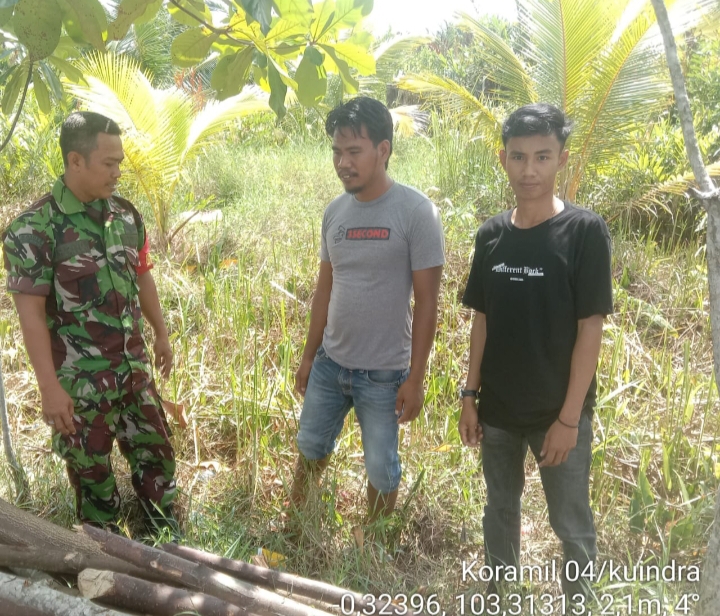 Babinsa Koramil 04/Kuindra Laksanakan Patroli Tapal Batas, Tidak Ditemukan Titik Api dan Asap