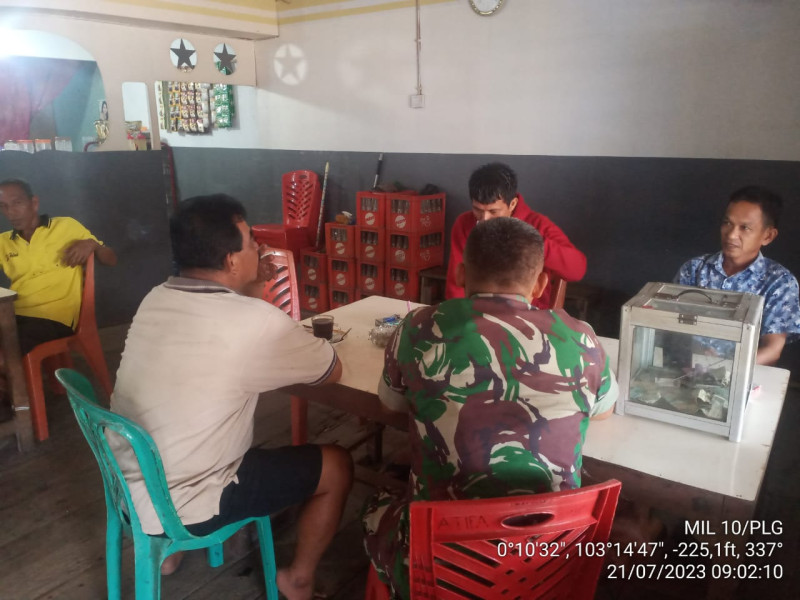 Upayakan Jaga Ketertiban dan Keamanan Bersama Koramil 10/Pelangiran