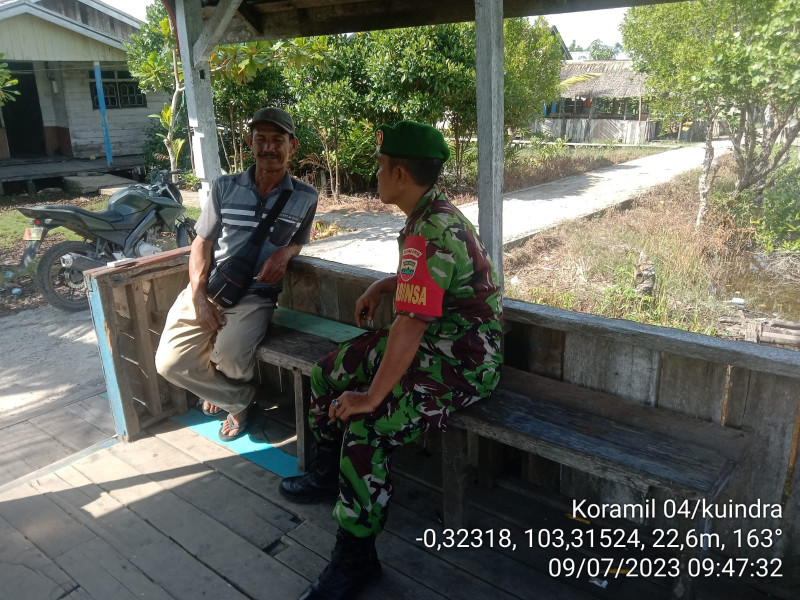 Babinsa Koramil 04/Kuindra Mengutamakan Pendidikan Di Wilayah Binaan