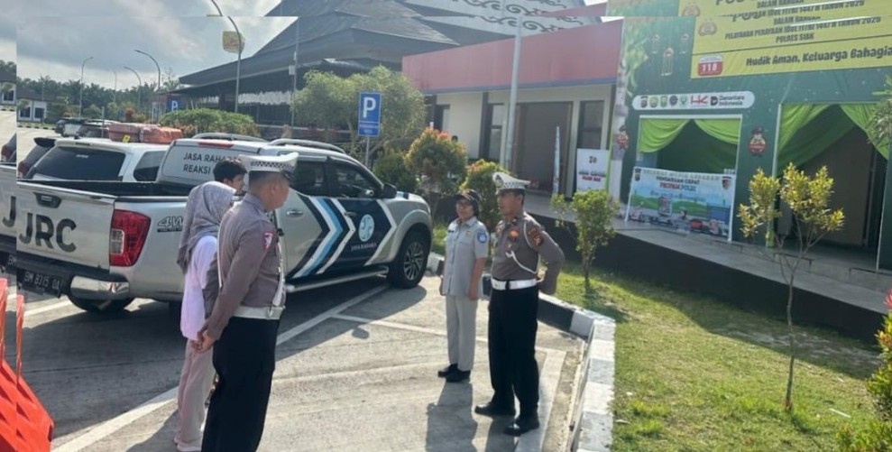 Polres Siak Intensifkan Pengamanan di Rest Area KM 45 Kandis, Pemudik Dapat Rasa Aman dan Nyaman