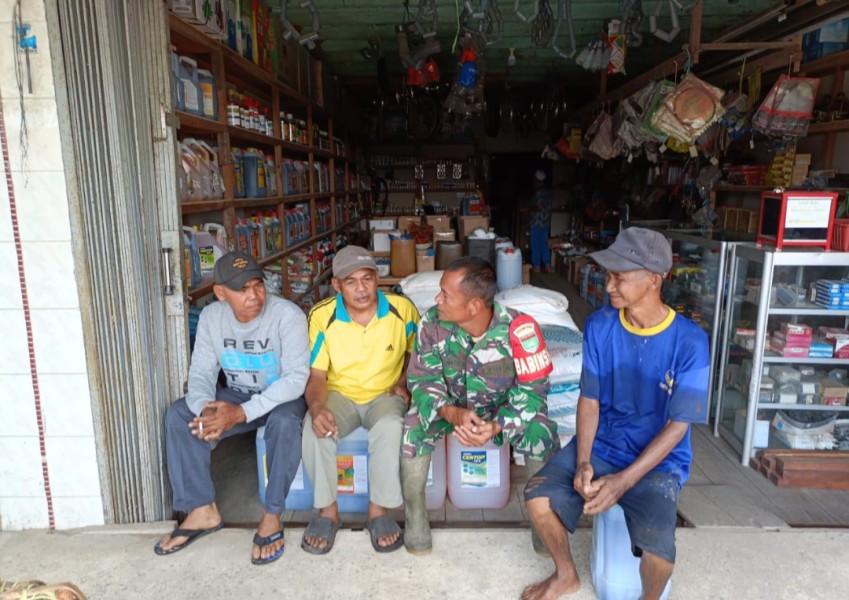 Babinsa 05/Gas Serda Rudi Hartono Ciptakan Keakraban Bersama Warga Binaan Melalui Komsos Dan Sdm