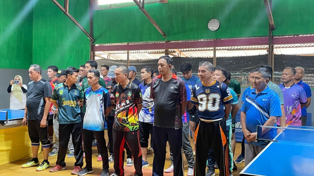 Wakili Bupati Inhil, Muammar Ghaddafi Buka Secara Resmi Turnamen Tenis Meja se-Kab Inhil