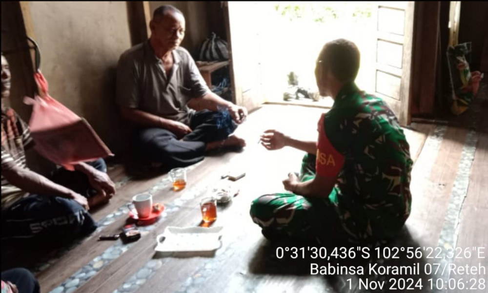 Tingkatkan Kebersamaan dan Kekompakan Bersama Koramil 07/Reteh dan Masyarakat Setempat