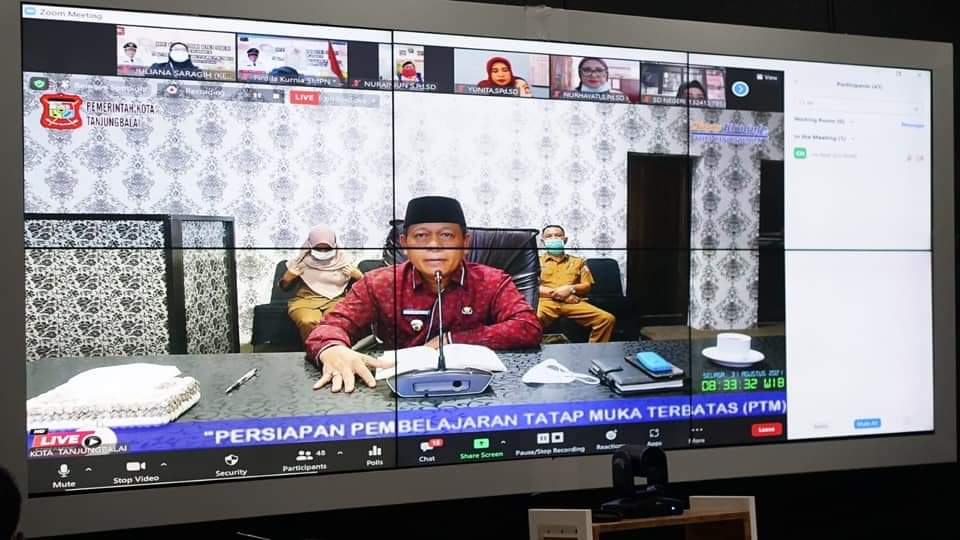 PTM, Pemkot Rapat Virtual dengan Seluruh Kepala Sekolah Se-Tanjungbalai