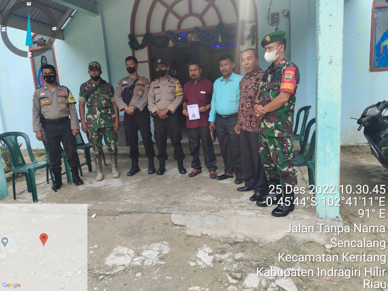 Beberapa Tempat Perayaan Natal, Danramil 09/Kemuning Lakukan Pengawasan