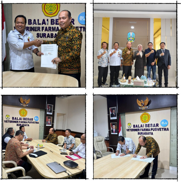 Upaya Untuk Bisa Swakelola Vaksin, Plt Kadiskeswan Riau Kunker ke Balai Veteriner Farma Pusvetma Surabaya