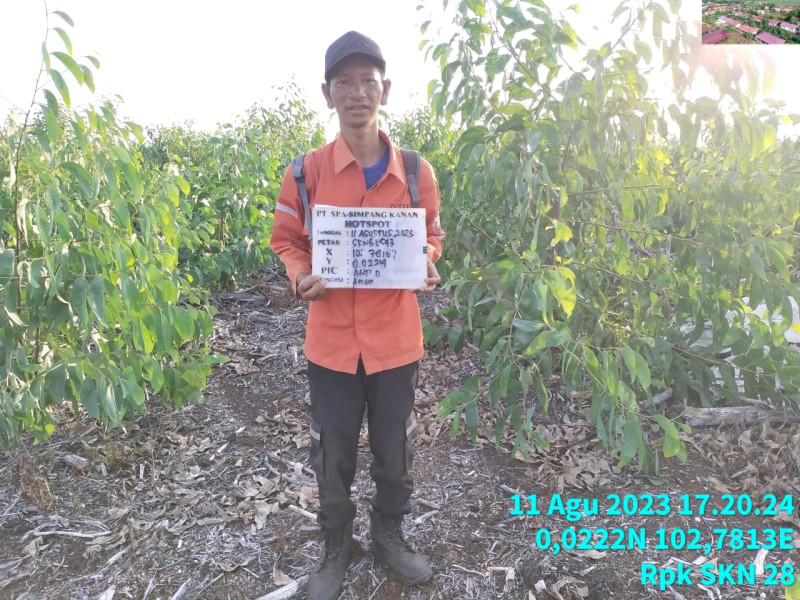 Bhabinsa koramil 05/Gas Serda Guntur Laksanakan Pengecekan dan Verifikasi Titik Hotspot