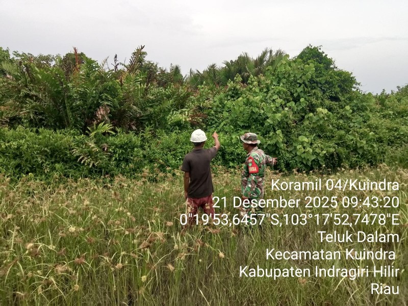 Masyarakat Desa Teluk Dalam Sambut Baik Himbauan Babinsa Tentang Karhutla