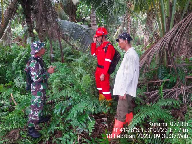 Patroli Karlahut Bersama Babinsa Koramil 07/Reteh Secara Rutin