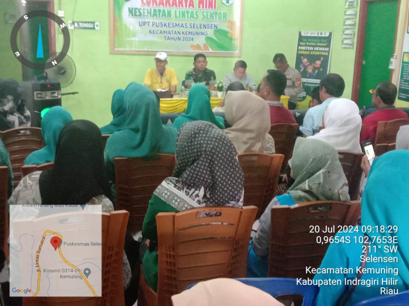 Wujudkan Masyarakat Yang Mandiri, Danramil 09/Kemuning Hadiri Lokakarya Mini Kesehatan Lintas Sektor UPT Puskesmas