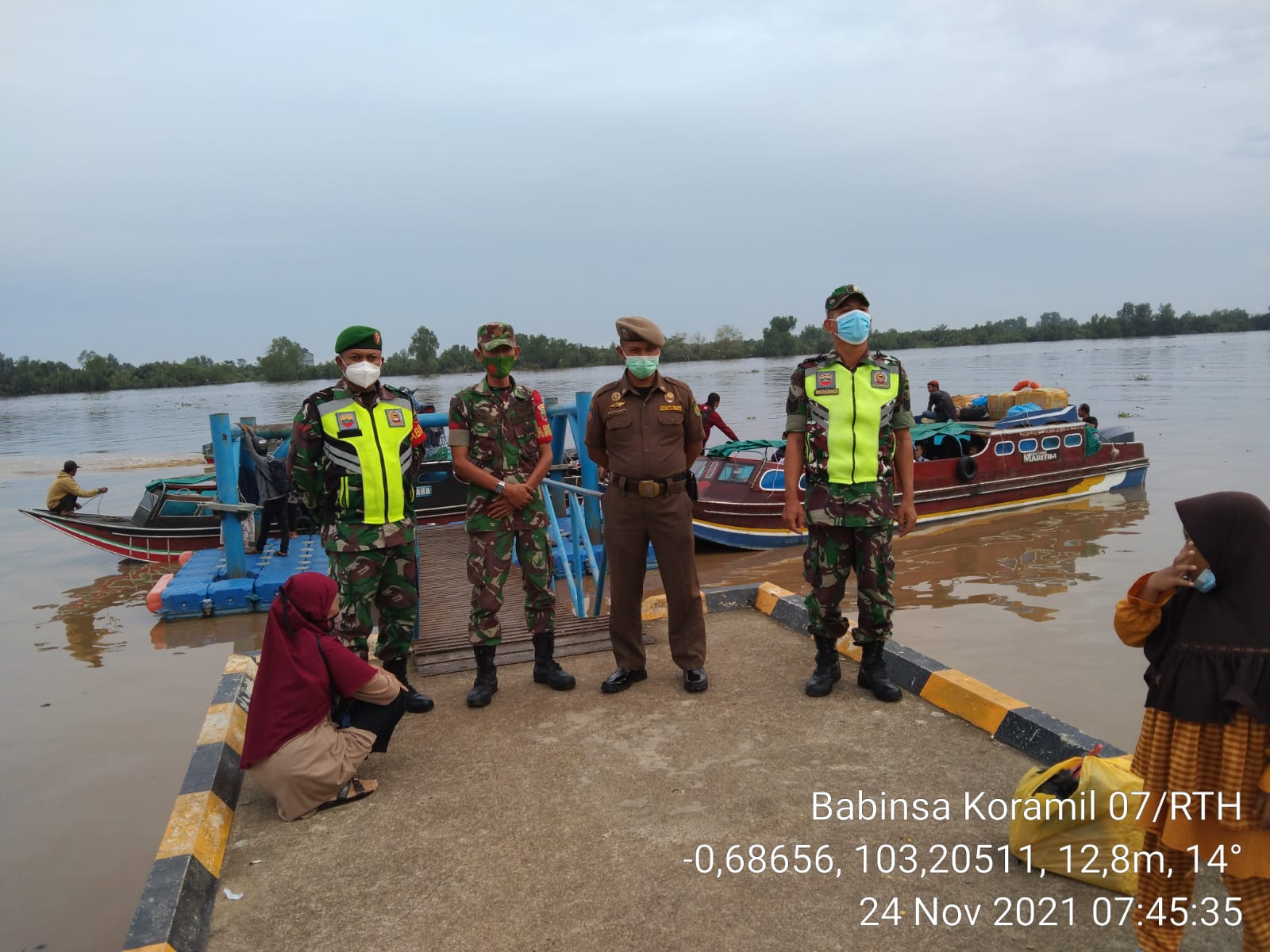 Koramil 07/Reteh dan Satgas Kembali Melaksanakan Protokol Kesehatan