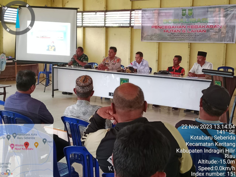 Danramil 09/Kemuning Turun Lakukan Sosialisasi Pencegahan Karhutla