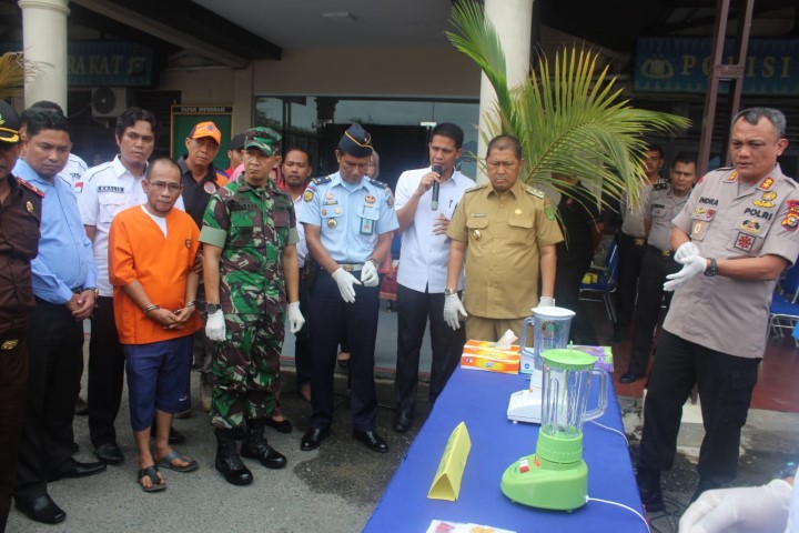 Sinergi Perangi Narkoba, Dandim 0314/Inhil Hadiri Pemusnahan Barang Bukti 