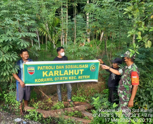 Cegah Karhutla, Serda Ramli Adakan Himbauan Terkait Patroli dan Sosialisasi