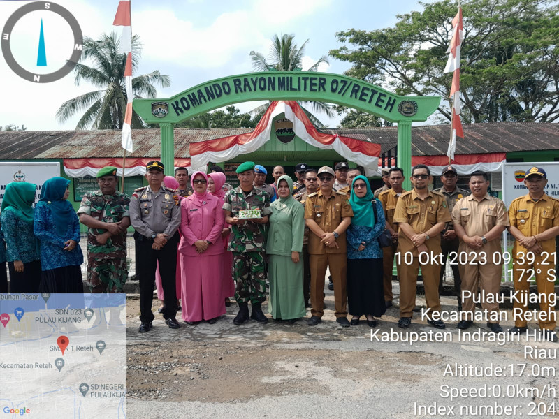 Kedatangan Forkopimcam Ke Makoramil 07/Reteh Untuk Memberikan Ucapan Dalam Rangka HUT TNI