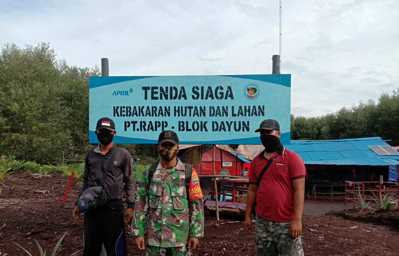 Babinsa Kampung Dayun Koramil 03/Siak Laksanakan Patroli Gabungan Dirahwan Kebakaran