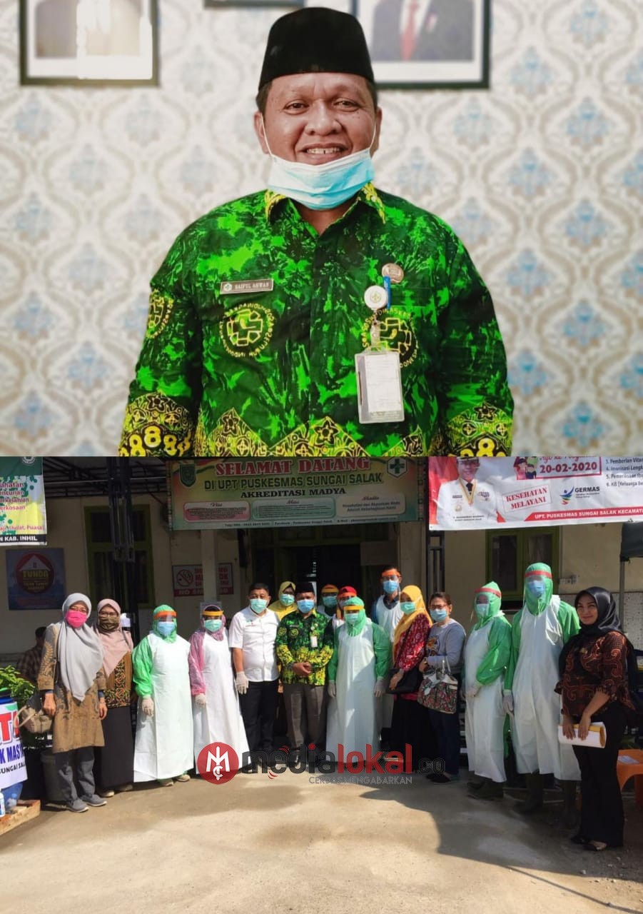 Kunjungan Wakil Ketua DPRD Inhil, Berikut Harapan Kepala UPT Puskesmas Sungai Salak Terkait Covid-19