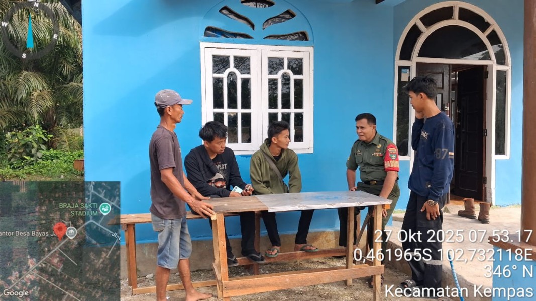 Serma Damrianto, Babinsa Koramil 03/Tpl, Aktif Awasi dan Bina SDM di Desa Kulim Jaya