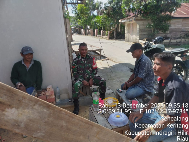 Dalam Pelaksanaan Komsos, Babinsa Koramil 09/Kmg Rutin Jalin Silaturahmi Antar Sesama