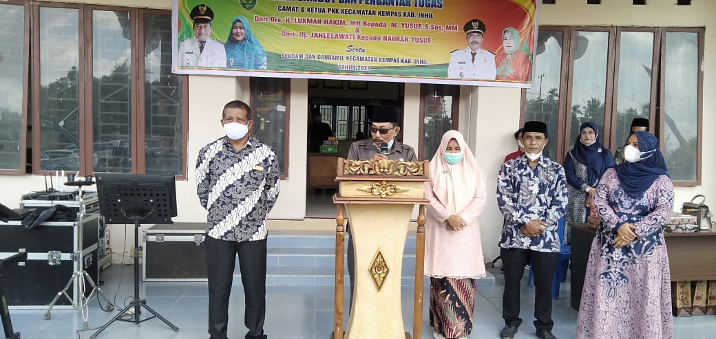 Danramil 03/Tempuling Bersama Anggota hadiri acara pisah sambut Camat Kempas