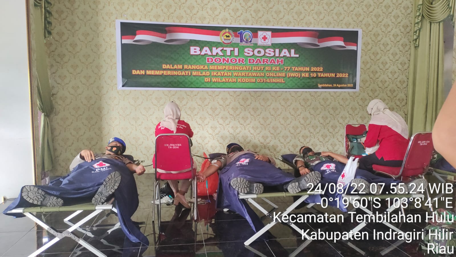 Kegiatan Bakti Sosial Donor Darah Oleh Danramil 09/Reteh