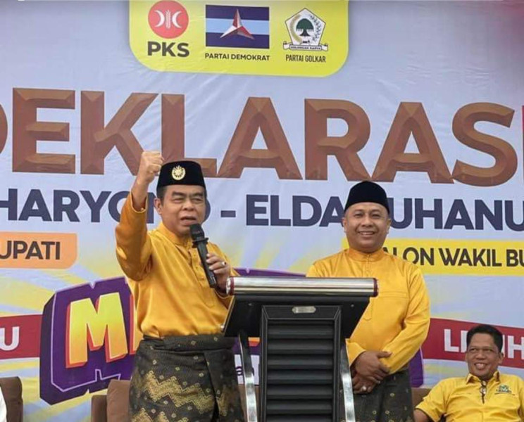 Daftar ke KPU, Pasangan Haryono-Elda Dengan Tagline Menyala Inhuku Bertekad Bawa Perubahan