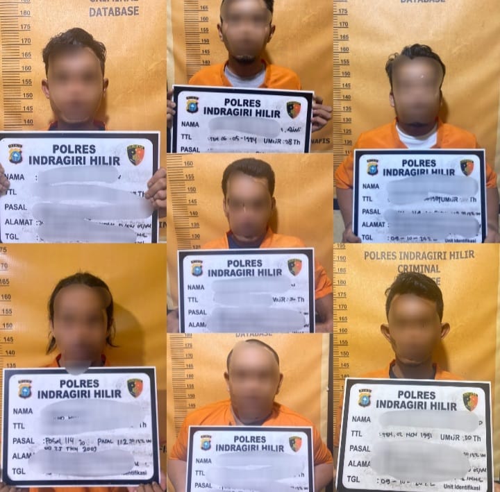 Tangkap 7 Pengedar Narkoba di Tembilahan, Polres Inhil Amankan Ribuan Pil Extacy 