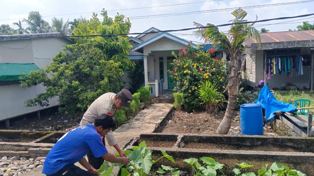 Keladi, Kunyit, Serai di Pekarangan Enok, Polri dan Warga Satu Barisan Kawal Ketahanan Pangan