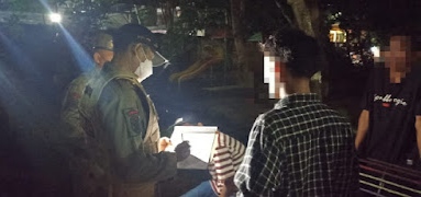 4 Pemuda Dibubarkan Tim URC Satpol PP Inhil