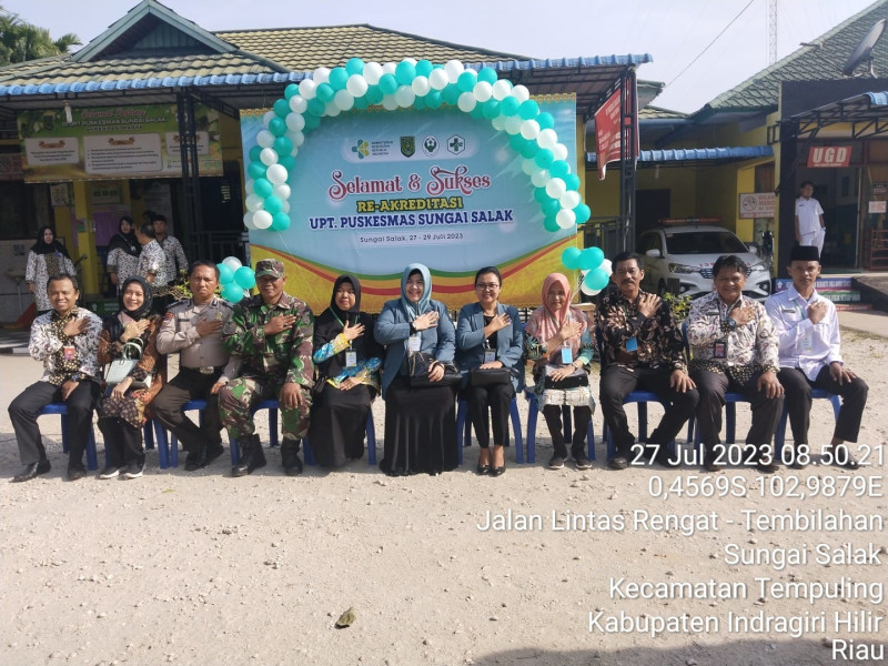 Babinsa 03/Tpl Hadiri Kegiatan Tim Surveyor Akreditasi FKTP Puskesmas Sungai Salak