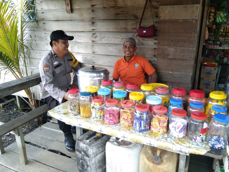 Melalui Giat Sambangi Bhabinkamtibmas Kecamatan Gaung Sampaikan Himbauan Kamtibmas