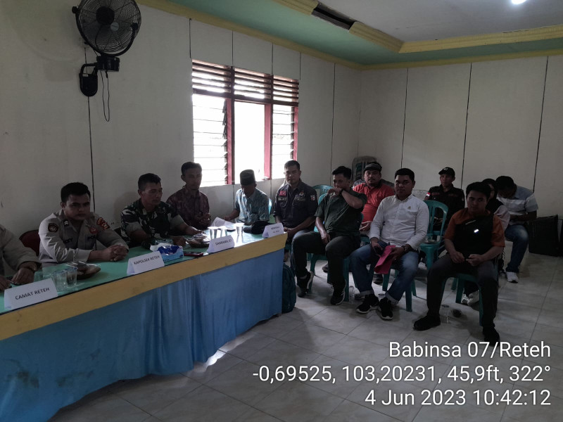 Danramil 07/Reteh Dampingi Rapat Pleno Terbuka Rekapitulasi DPHP
