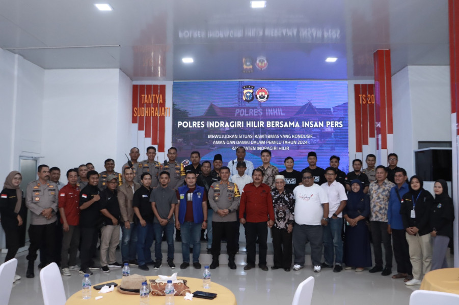 Polres Inhil Gelar Coffe Morning Bersama Insan Pers