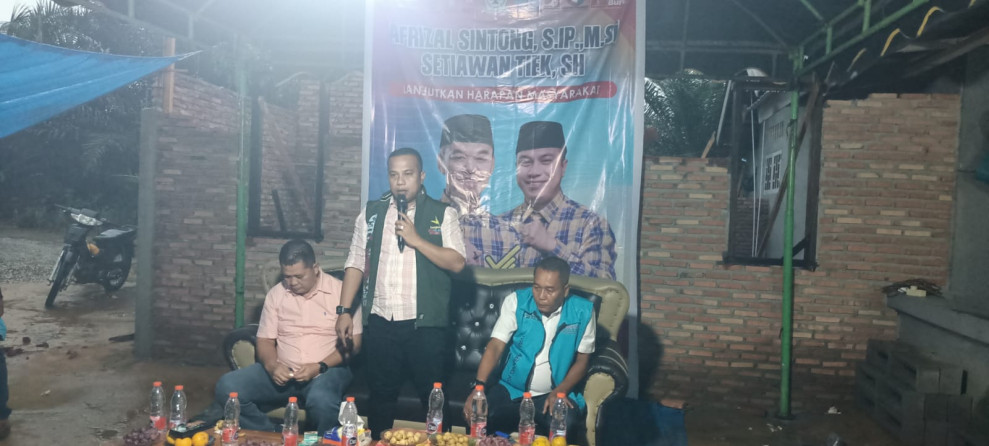 Kampanye Dialogis, Wakil Bupati Rohil Akan Mengaspal Jalan Jaya Agung, Jika Terpilih di Pilkada 2024