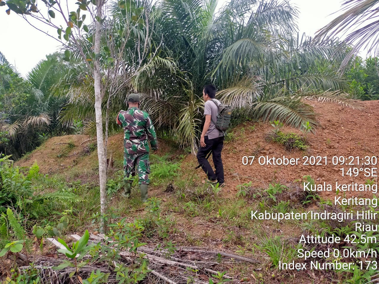 Kopda Nasrianto Rutin Lakukan Patroli Karhutla di Desa Kuala Keritang