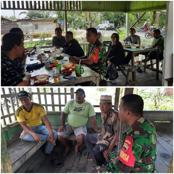 Cegah Dampak Negatif Ke Masyarakat, Babinsa Desa Bayas Jaya Koramil 03/Tpl Sosialisasi Bahaya Judi Online