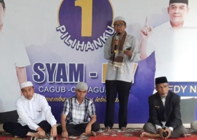 Syamsuar Berbuka Puasa Bersama Anak Yatim di Posko Relawan di Pekanbaru  