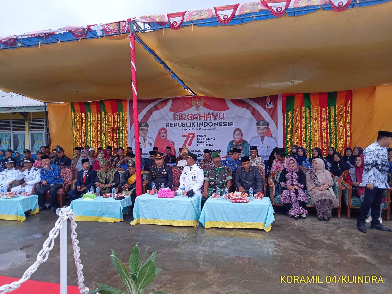 Serka Munas Ikuti Upacara HUT RI ke-77 Kecamatan Concong