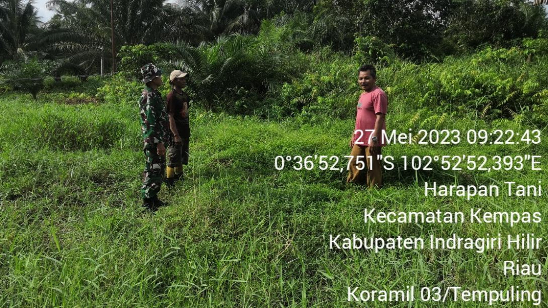 Babinsa Koramil 03/Tpl Himbau Warga Jaga Hutan Dan Lahan Dari Kebakaran