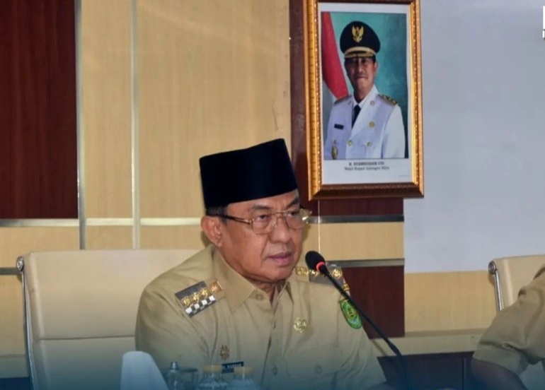 Bupati Pimpin Rapat Laporan Fisik dan Keuangan Pemkab Inhil