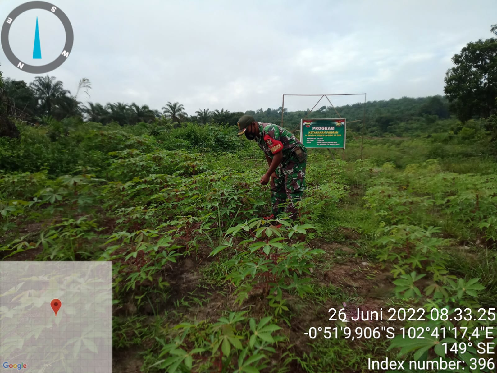 Babinsa Koramil 09/Kemuning Aktif Lakukan Penyiapan Rumput Serta Pembersihan Gulma