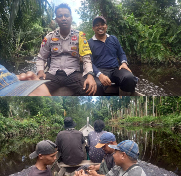 Antisipasi Karlahut, Polsek Gaung Kerahkan Bhabinkamtibmas Patroli Lahan Rawan Kebakaran