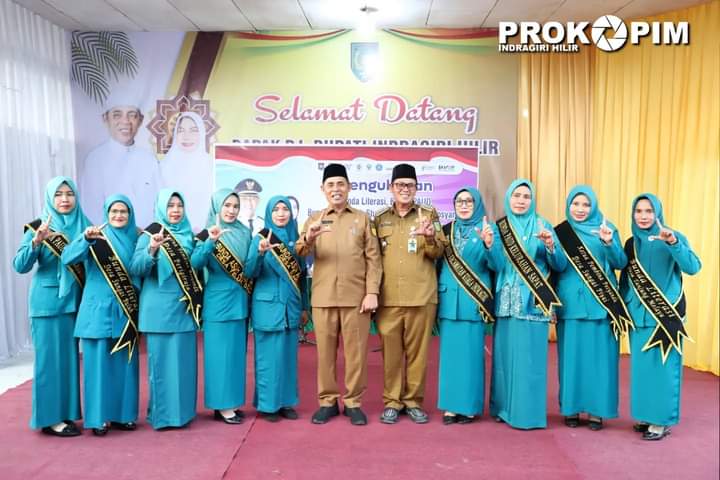 Pj. Bupati Inhil Hadiri Pengukuhan Bunda Literasi, Bunda Paud & Bunda Asuh Stunting di Kec. Kuindra