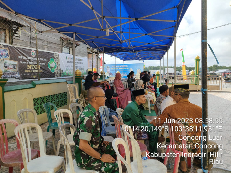 Hadiri PAM MTQ ke I Tingkat Kecamatan Concong Bersama Danramil 04/Kuindra