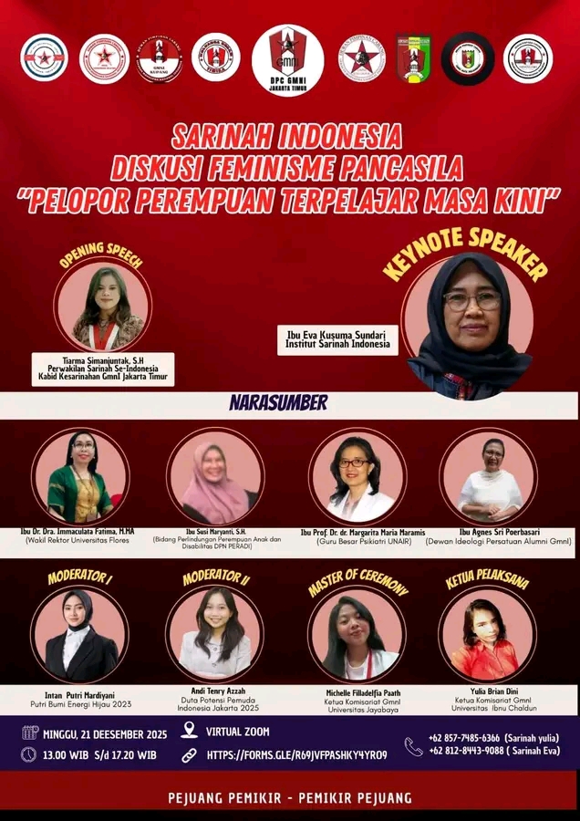 Sarinah GMNI Gelar Diskusi Feminisme Pancasila Menuju Indonesia Emas 2045