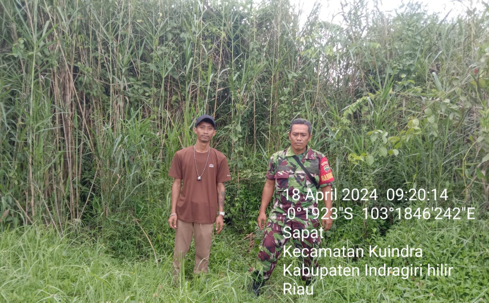 Babinsa Koramil 04/Kuindra Melakukan Pemantauan Lahan dan Hutan Agar Cegah Dari Kebakaran